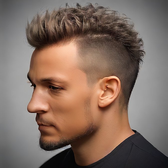 Spiky faux hawk