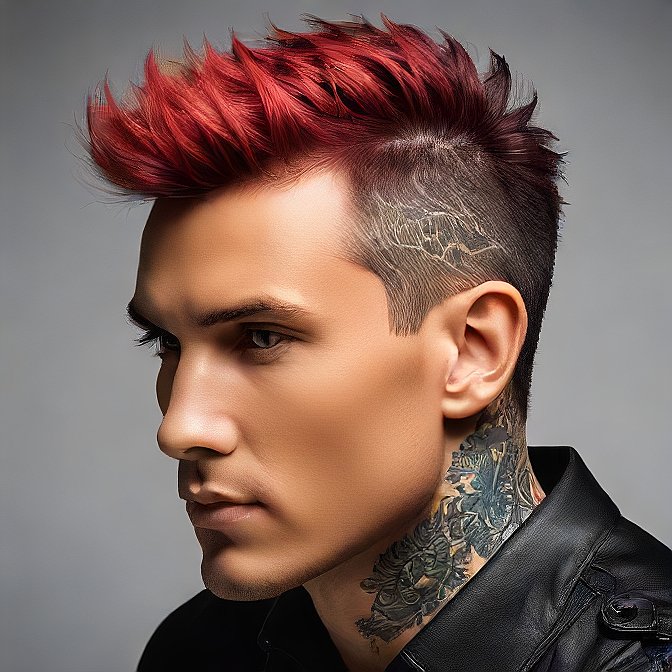 Spiky faux hawk