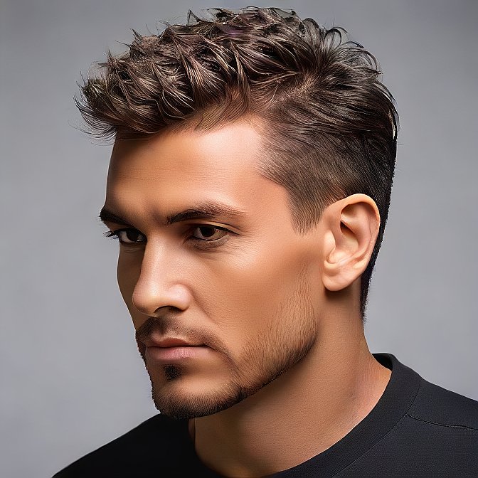Spiky faux hawk
